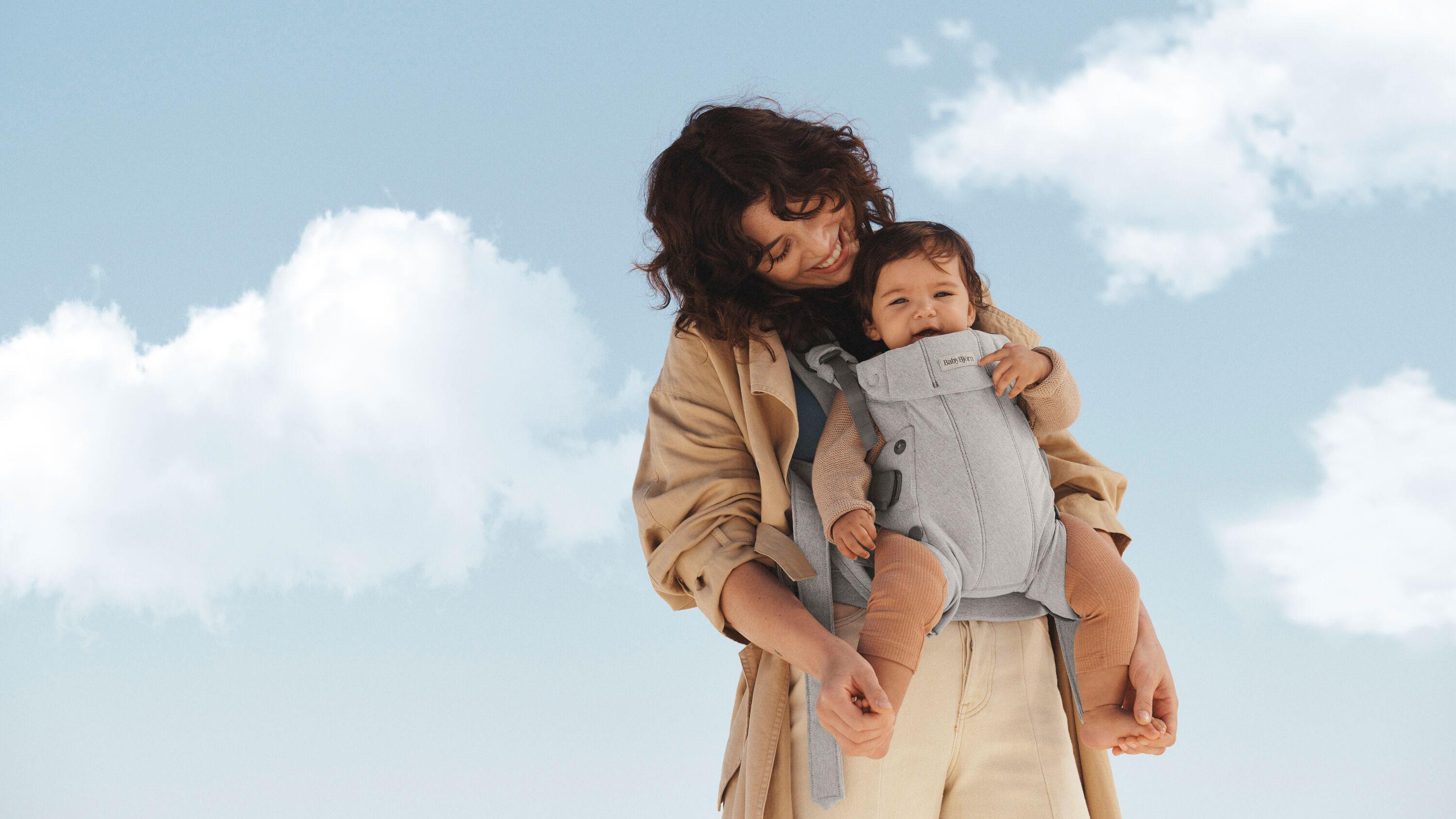 Baby Carrier Harmony in grey woven melange - BabyBjörn