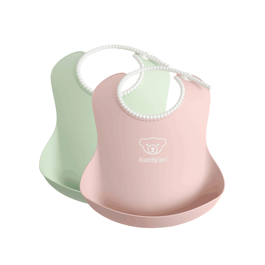 Baby Bib in 2-pack with deep spill pocket - BabyBjörn