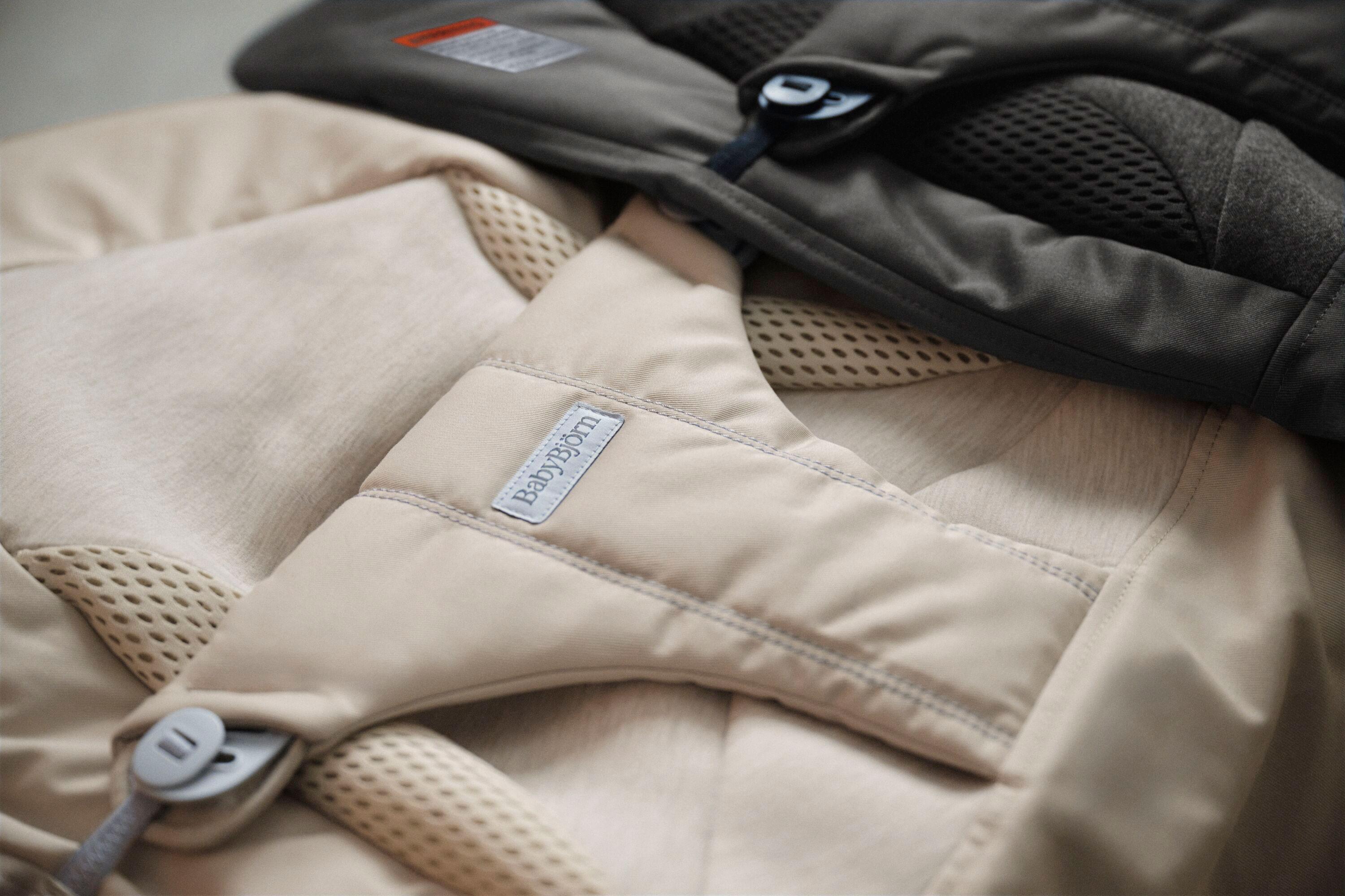 Bouncer Balance Soft in Light beige and Dark gray Woven/Jersey Trifabric - BabyBjörn